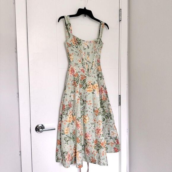 House of CB Dresses & Skirts - House of CB Corset Midi Sundress XS - Jade Floral Print